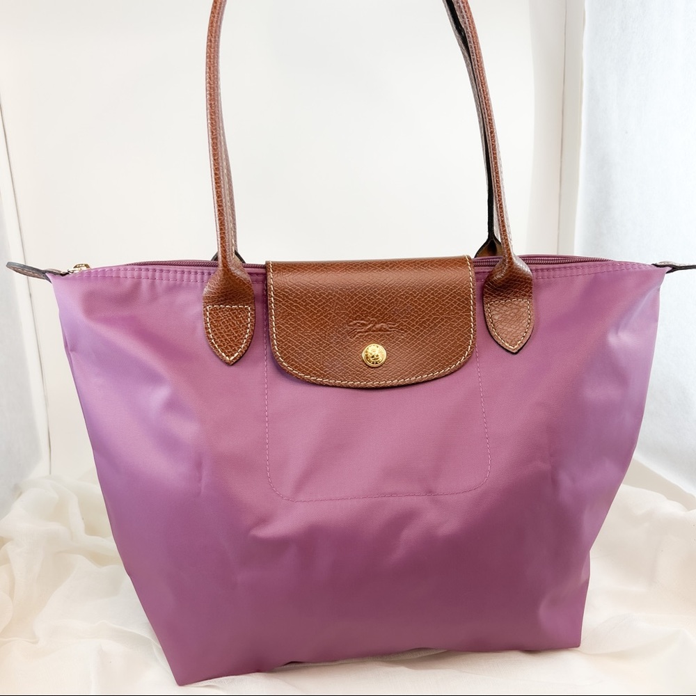 Medium Longchamp Le Pliage Tote in Mauve